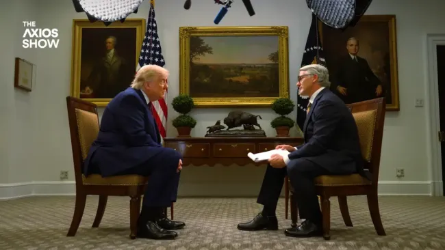 Donald Trump en su entrevista con 'Axios'.
