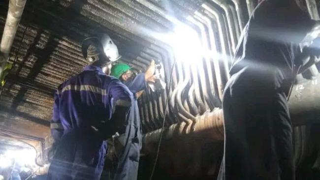 Trabajos de reparación en la Antonio Guiteras.