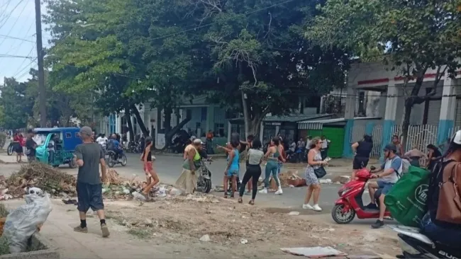 Una protesta en La Habana.