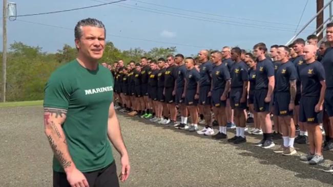 Pete Hegseth en la Base Naval de Guantánamo.