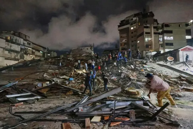Destrucción dejada por los terremotos en Venezuela.