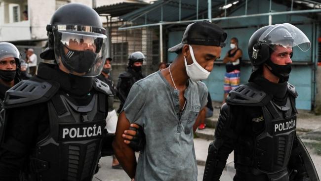 Un arresto en La Habana el 11 de julio de 2021.