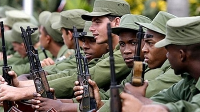Jóvenes durante el Servicio Militar Obligatorio en Cuba.