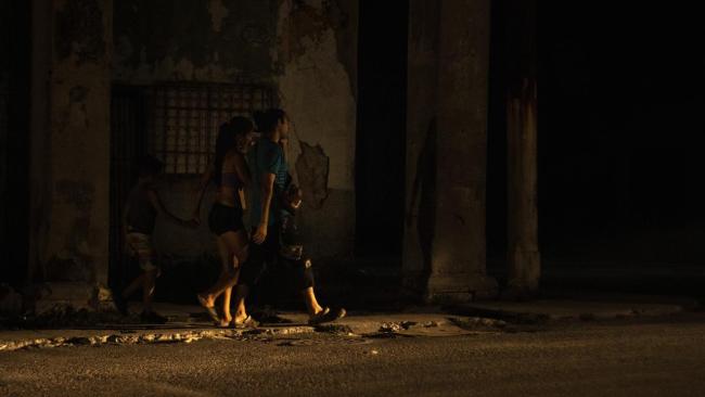Una calle de La Habana durante un apagón.