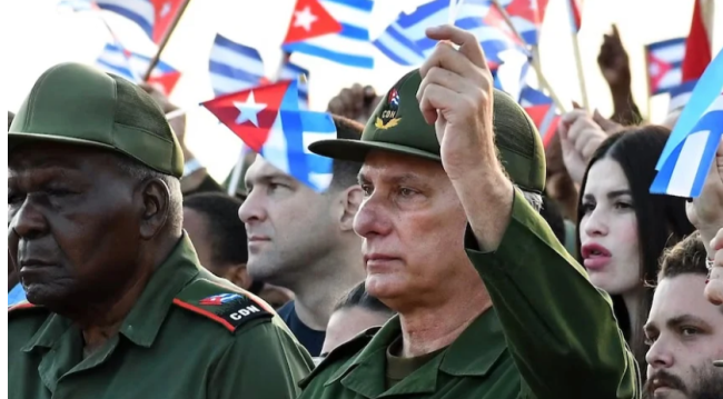 Miguel Díaz-Canel en un acto en La Habana.