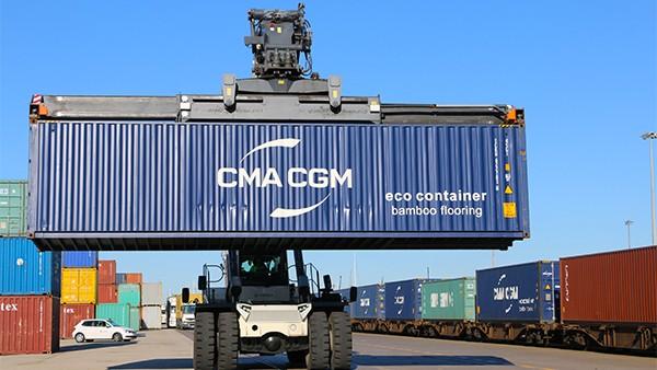 Un contenedor de CMA CGM. 
