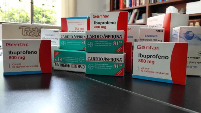 Medicamentos donados por la archidiócesis de Bogotá.
