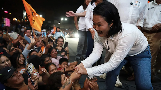 Keiko Fujimori en campaña presidencial, abril de 2026.