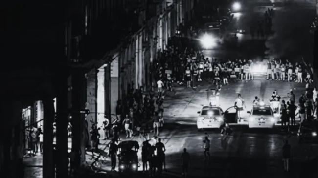 Acción policial durante una protesta en La Habana.