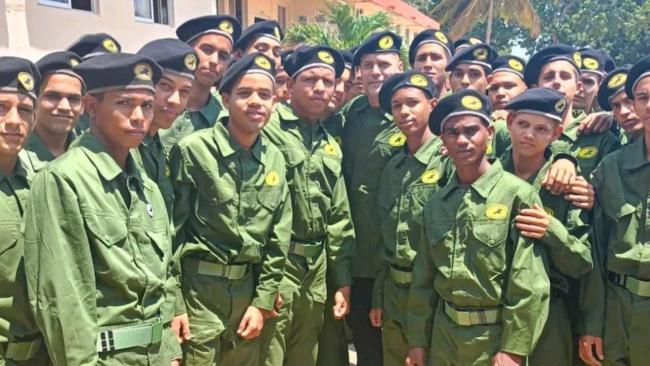 Jóvenes reclutas del Servicio Militar en Cuba.