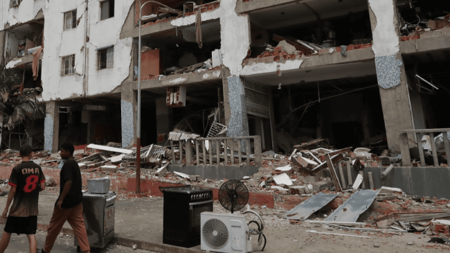 Edificio afectado por los terremotos en Venezuela.