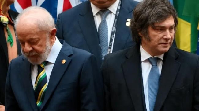 Lula da Silva y Javier Milei.