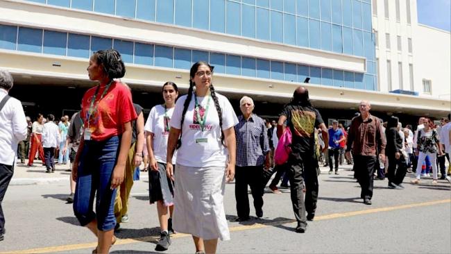 Participantes extranjeros en el I Coloquio Internacional "Fidel: legado y futuro", La Habana.