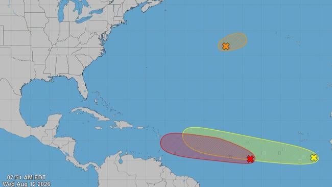 Áreas de lluvias con probable desarrollo ciclónico en el Caribe.