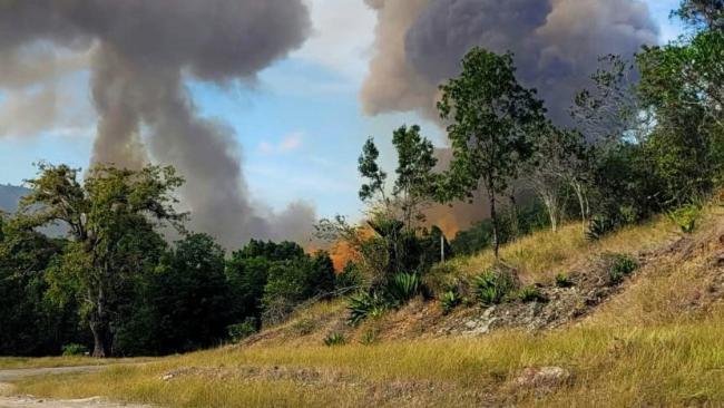 Lugar de las explosiones en Holguín, en enero de 2025.