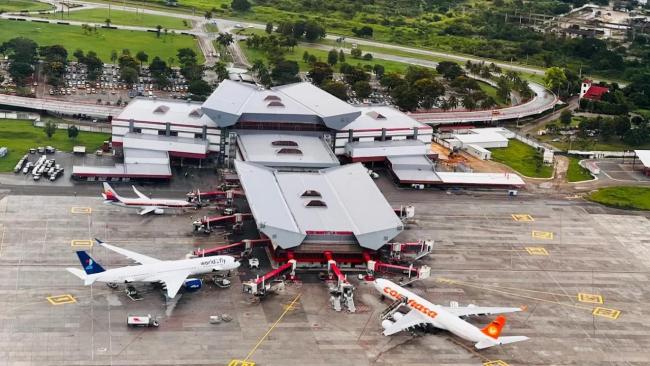 Vista aérea de una terminal del Aeropuerto Internacional José Martí de La Habana.
