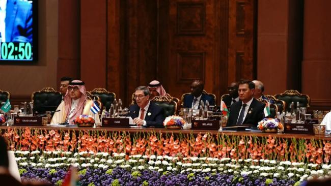 Bruno Rodríguez en una intervención en los BRICS.