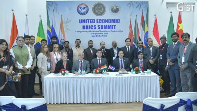 Reunión económica previa a la Cumbre de los BRICS en Nueva Delhi.