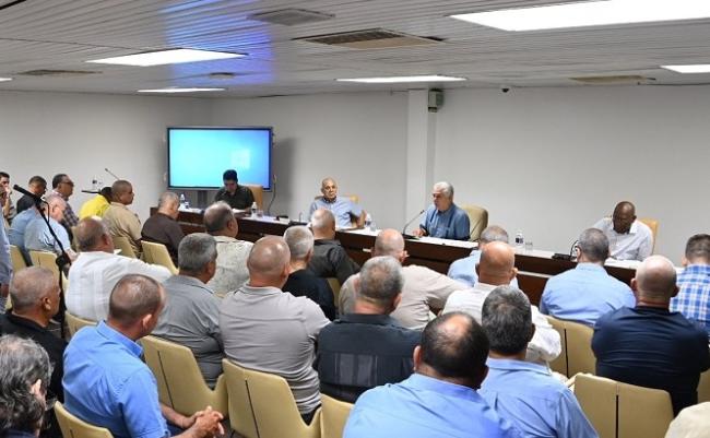 Miguel Díaz-Canel en un encuentro con representantes del sector agropecuario..
