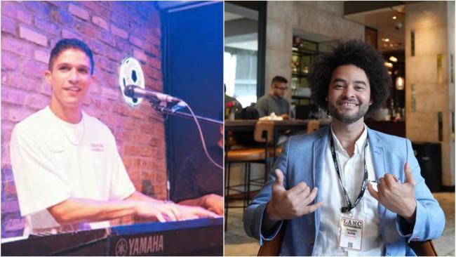 Los músicos cubanos Andy García Palacios y Degnis Nelson Bofill Miranda.