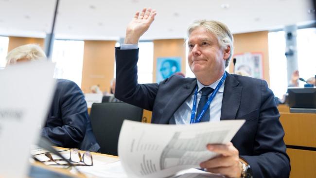 El eurodiputado del PP español Antonio López-Istúriz durante una votación en el Parlamento Europeo.