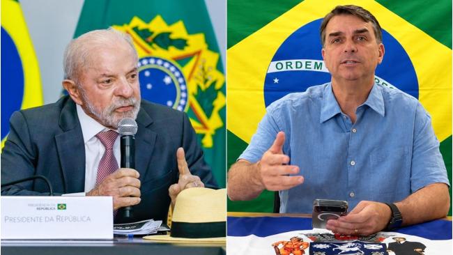 Luiz Inácio Lula da Silva y Flávio Bolsonaro.