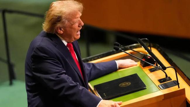 Donald Trump durante su intervención en la ONU.