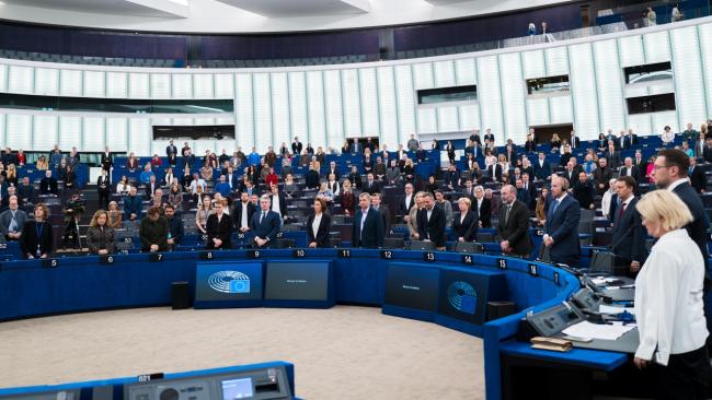 Parlamento Europeo en sesiones.