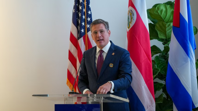 El canciller actual de Costa Rica, Manuel Tovar Rivera.