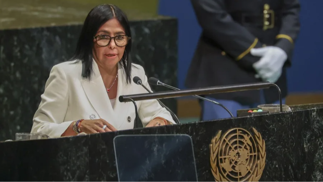 Delcy Rodríguez ante la ONU.