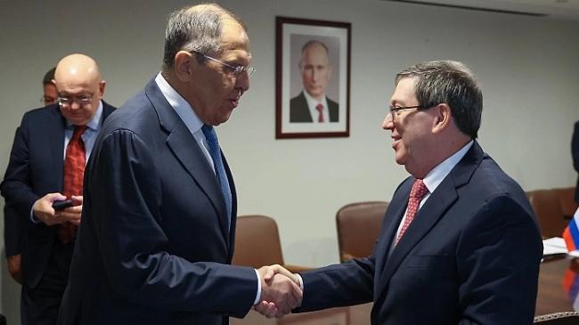 Reunión entre Serguéi Lavrov y Bruno Rodríguez.