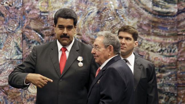 Nicolás Maduro en Cuba tras ser condecorado por Raúl Castro.