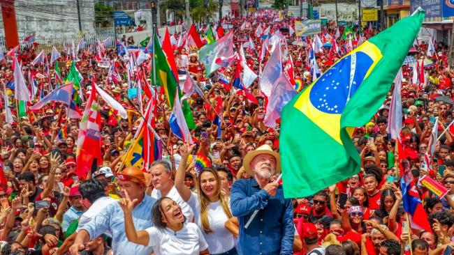 Luiz Inácio Lula da Silva durante un acto de campaña electoral.