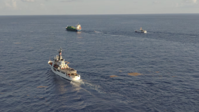 Operación de intercepción de un barco.