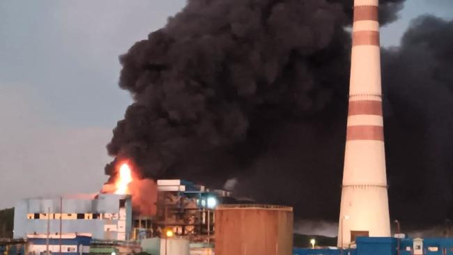 Incendio en la Central Termoeléctrica Ernesto Guevara.