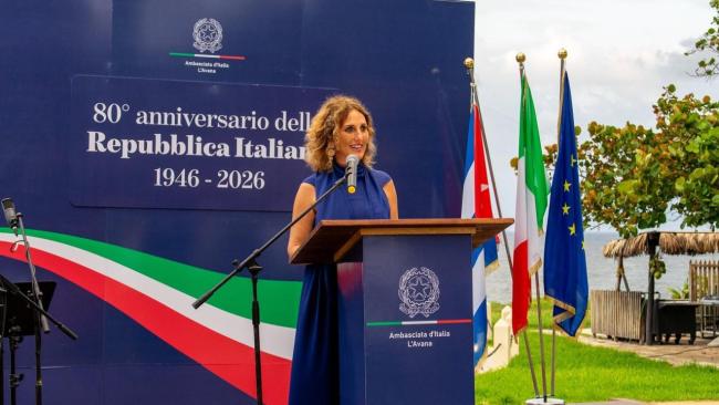 Un acto oficial de la embajada de Roma en La Habana.