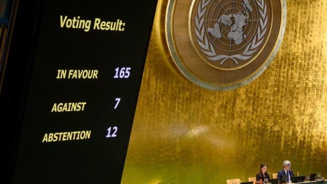 Votación sobre el embargo en la ONU.