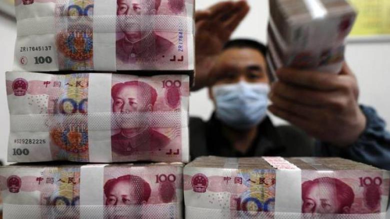 Billetes de renminbi (yuan) en China.