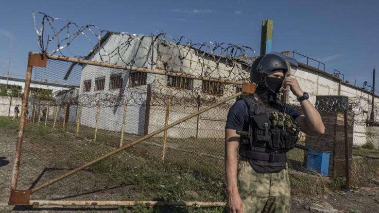 Visita organizada por el ejército ruso a la región de Donetsk.