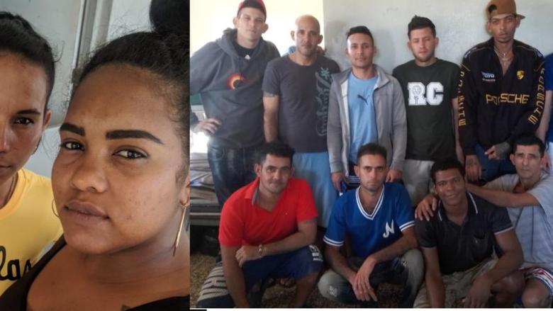 Los 12 balseros cubanos detenidos en República Dominicana.