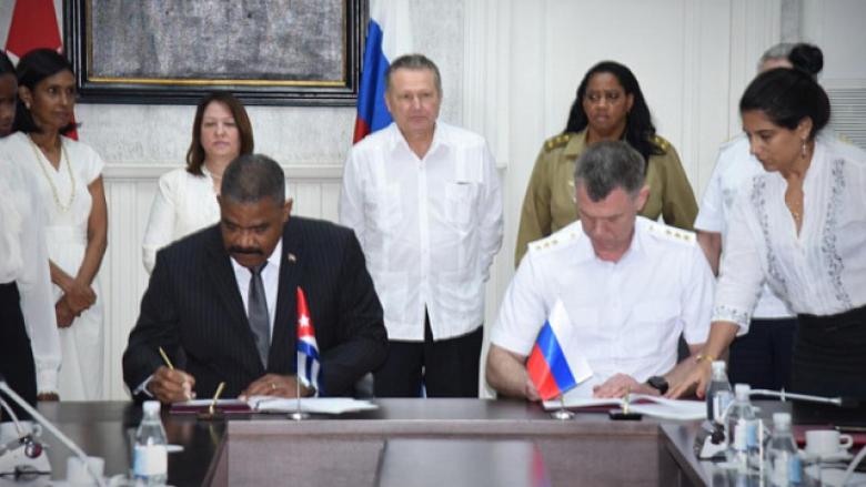 Firma de los convenios de cooperación judicial entre autoridades de Cuba y Rusia.