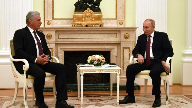 Díaz-Canel durante su reunión con Putin en Moscú, en noviembre de 2022.