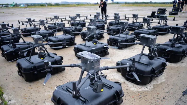 Drones desplegados en Ucrania.