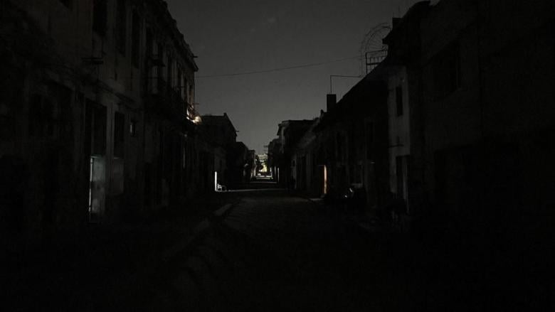 Una calle de La Habana durante un apagón.