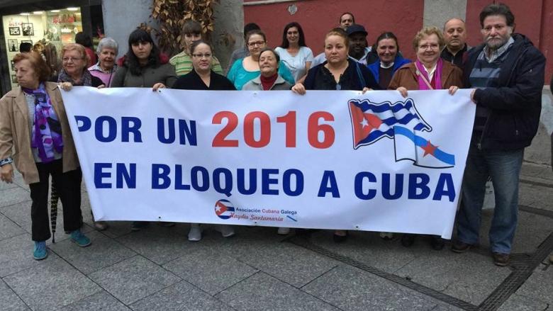  Miembros de la Asociación Cubana Gallega Haydee Santamaría en 2016.