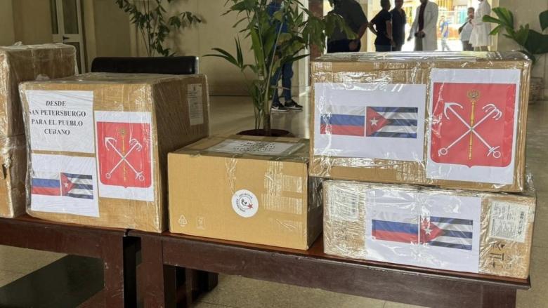 Donación enviada por Rusia a Cuba en mayo.