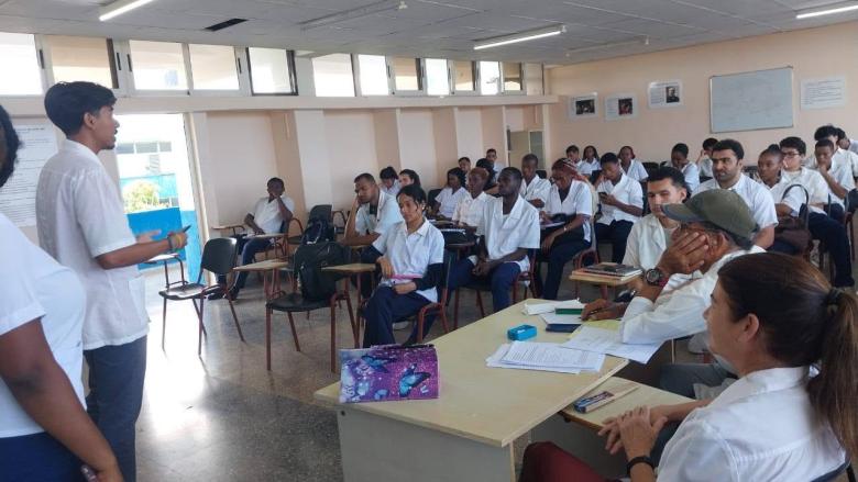 Estudiantes extranjeros en Cuba.