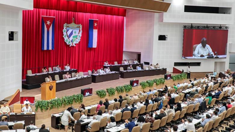 Sesión plenaria del Parlamento cubano.