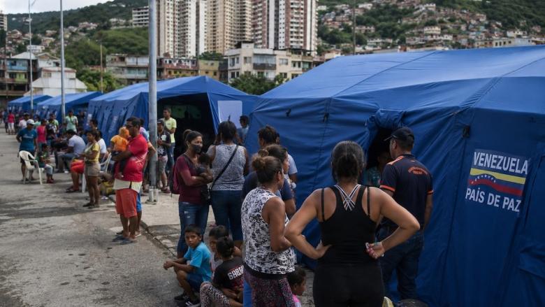 Campamentos para afectados por los sismos en Venezuela.