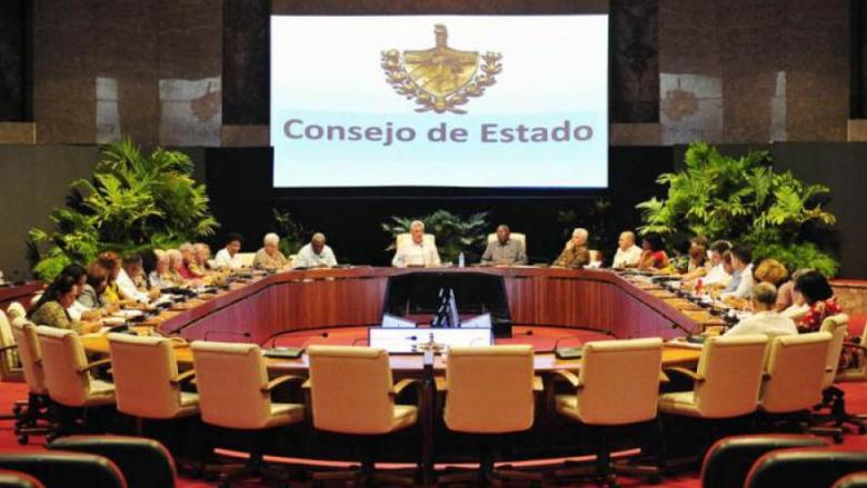 Reunión del Consejo de Estado de Cuba.